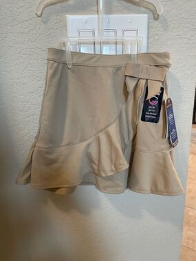 Nautica Tan Athletic Skort with Bow Waist Detail